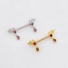 DAGGER WING HEART CRAFT 316L SURGICAL STEEL NIPPLE RING